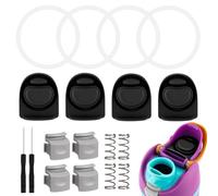 Tinoaly Kit Repuestos para Botellas Agua Owala, Incluye 4uds Tapones de Repuesto 4uds Botones 4 Anillos de Sellado 2 Destornilladores y 4 Resortes