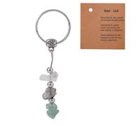 Tinoaly Llavero Cristal con Tarjeta, Llavero con Cuentas Buena Suerte Ideal para Cumpleaños Graduación Nuevos Comienzos Ascensos Nuevos Empleos Compañeros Trabajo Despedidas Regalos Inspiradores