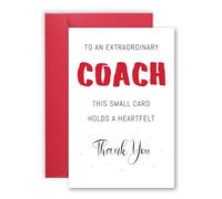 Tinoaly Tarjeta de Agradecimiento Entrenador para Hombres y Mujeres, Regalos Jubilación para Entrenadores de Baloncesto Fútbol y Fútbol Americano con Sobres