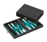 Tinos - Pequeño - Verde - Backgammon - Magnético - Cuero Sintético