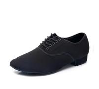 TINRYMX Zapatos de Baile Latino Hombre Moderno de tacón bajo Tango a Salsa práctic de salón Zapatos de Baile,LP-M2-Negro-2.5CM,39EU