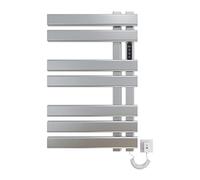 TINS Toallero Electrico Baño, Toallero Electrico 450mm×720mm, Radiador Toallero Electrico, Calentador de Toallas, Secatoallas Electrico Pared, Toallero Calefactor, El Ahorro de Energía-Silver Right