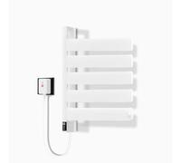 TINS Toallero Eléctrico Blanco Toallero Electrico Baño con Pantalla LED Rotación de 180° Toallero Baño Radiador Temperatura Constante Inteligente Calentador de Toallas Pared- 53.7×44.4×9.5 cm