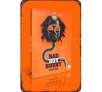 TINSAEGE Letrero de metal con texto en inglés "Bad Boy Bubby", liberación de Blu-Ray, letreros decorativos y placas para tu hogar, bar, club o decoración de pared, 8 x 12 pulgadas