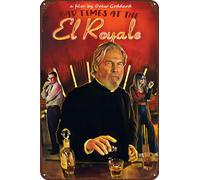 TINSAEGE Letrero de metal con texto en inglés "Bad Times at the El Royale" | Letreros decorativos y placas para tu hogar, bar, club o decoración de pared, 8 x 12 pulgadas