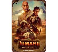 TINSAEGE Letrero de metal de hojalata Jumanji: The Next Level | Letreros decorativos y placas para tu hogar, bar, club o decoración de pared, 8 x 12 pulgadas