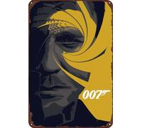 TINSAEGE Letrero de metal de James Bond No Time To Die | Letreros decorativos y placas para tu hogar, bar, club o decoración de pared, 8 x 12 pulgadas