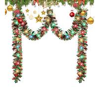 Tinsel Garland - Material Flexible Reusable, Strands brillantes ligeros, decoración de árboles festivos, ornamento de vacaciones moldable | Ornamento navideño de Navidad, escalera barandillas de techo