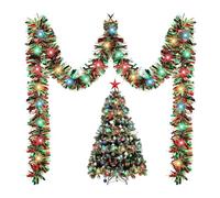 Tinsel Garland - Material flexible reutilizable, ligero y brillante, decoración de árbol festivo, moldeable Holiday Ornament | Christmas Tinsel, Stair Railings Ceiling Window Fence Porch Wall Arch