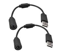 tinshow Paquete de 2 cables USB de repuesto para Xbox One, Xbox 360, Xbox Series X/s, PC, cable rompible, compatible con volante Thrustmaster Ferrari Racing Logitech G920 Driving Force (negro)