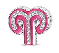 TINSLO Charms Abalorios Colgante para mujer Cumpleaños de 12 Signos del Zodiaco, plata de ley 925, compatible con pulseras y collares Pandora, compatible con pulseras europeas para mujeres y niñas