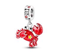 TINSLO Charms Abalorios Colgante para mujer Cumpleaños de 12 Signos del Zodiaco, plata de ley 925, compatible con pulseras y collares Pandora, compatible con pulseras europeas para mujeres y niñas
