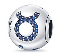 TINSLO Charms Abalorios Colgante para mujer Cumpleaños de 12 Signos del Zodiaco, plata de ley 925, compatible con pulseras y collares Pandora, compatible con pulseras europeas para mujeres y niñas