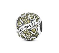 TINSLO Charms Abalorios Colgante para mujer Piedra de nacimiento, plata de ley 925, compatible con pulseras y collares Pandora, compatible con pulseras europeas para mujeres y niñas