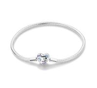 TINSLO Pulsera para mujer de plata de ley 925, pulseras con cierre de corazón, pulsera de serpiente, pulsera de eslabones para San Valentín, día de la madre, cumpleaños, Navidad, regalo para mujeres