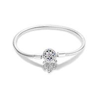 TINSLO Pulsera para mujer de plata de ley 925, pulseras con cierre de corazón, pulsera de serpiente, pulsera de eslabones para San Valentín, día de la madre, cumpleaños, Navidad, regalo para mujeres