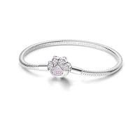 TINSLO Pulsera para mujer de plata de ley 925, pulseras con cierre de corazón, pulsera de serpiente, pulsera de eslabones para San Valentín, día de la madre, cumpleaños, Navidad, regalo para mujeres