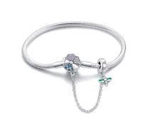 TINSLO Pulsera para mujer de plata de ley 925, pulseras con cierre de corazón, pulsera de serpiente, pulsera de eslabones para San Valentín, día de la madre, cumpleaños, Navidad, regalo para mujeres