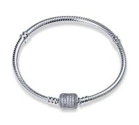 TINSLO Pulsera para mujer de plata de ley 925, pulseras con cierre de corazón, pulsera de serpiente, pulsera de eslabones para San Valentín, día de la madre, cumpleaños, Navidad, regalo para mujeres
