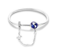 TINSLO Pulsera para mujer de plata de ley 925, pulseras con cierre de corazón, pulsera de serpiente, pulsera de eslabones para San Valentín, día de la madre, cumpleaños, Navidad, regalo para mujeres