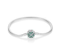 TINSLO Pulsera para mujer de plata de ley 925, pulseras con cierre de corazón, pulsera de serpiente, pulsera de eslabones para San Valentín, día de la madre, cumpleaños, Navidad, regalo para mujeres