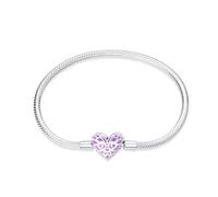 TINSLO Pulsera para mujer de plata de ley 925, pulseras con cierre de corazón, pulsera de serpiente, pulsera de eslabones para San Valentín, día de la madre, cumpleaños, Navidad, regalo para mujeres
