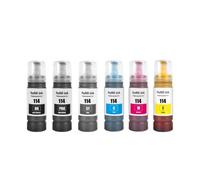 Tinta 114 E-114, Compatible con Epson, ET-8500 ET-8550 | Tinta dye, pigment/dye, 70ml, negro cian magenta amarillo photo black gray, rendimiento 2300
