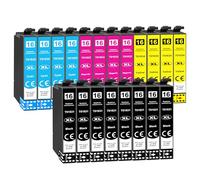 Tinta 16XL Compatible con Epson 16 XL Workforce WF-2630 WF-2510 WF-2010 WF-2750 WF-2760 WF-2520 WF-2530 WF-2540 WF-2650 WF-2660 (8 Negro, 4 Amarillo, 4 Magenta, 4 Cian)