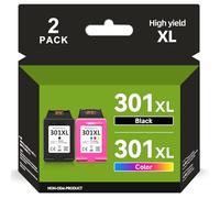 Tinta 301 XL, Cartuchos 301XL Compatibles con Tinta HP 301 XL Negro y Color, Tinta Impresora 301 XL Compatibles con DeskJet HP Envy 4500 5530 5534 DeskJet 1050 1050A 1510 2540 2543 3050 OfficeJet 2620