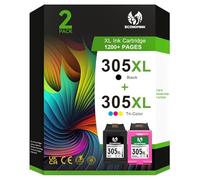 Tinta 305xl Cartuchos de Tinta Negro y Color 305 XL Reemplazo de Tinta para HP DeskJet 2820e 2700e 2720e 2722e 2710 2723e 2800 Envy 6000 6020e 6022 6032e DeskJet Plus 4100 4110 4120 4130 (2 Pack)