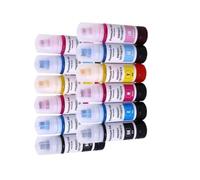 Tinta Apta for Epson 056 057 107 Tinte L8050 L8058 Transparente | Tinta apta for impresora Epson 056 057 107 Dye L18050 L18058 ET-18100, recarga de impresión transparente(2SET BK C M Y LC LM)