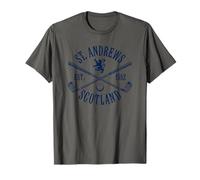 Tinta Azul Marino St. Andrews Scotland Crossed EST. 1552 Clubs Camiseta