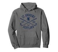 Tinta Azul Marino St. Andrews Scotland Crossed EST. 1552 Clubs Sudadera con Capucha