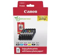 Tinta Cartuchos & Papel Fotográfico Valor Paquete 530 Pigmento Negro / 531 C/ M/