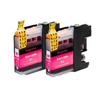 Tinta Completa para LC127 LC125 127XL 125XL Compatible con Suministros de Impresora MFC-J4410DW J4510DW J4610DW J4710DW DCP-J4110DW(2 pcs Magenta)