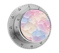 Tinta de Alcohol, Charcos, Crema de Mantequilla, Cielo, Rosa, temporizadores de Cocina para cocinar, Reloj Temporizador de Cocina de Chef con Alarma Fuerte, no Requiere Pilas, Temporizador de escrit
