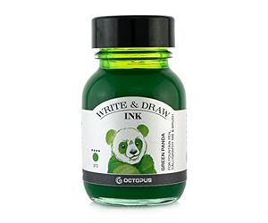 Tinta de escritura y dibujo Octopus Write and Draw Ink 373 Green Panda, tinta impermeable para escribir y dibujar, tinta de caligrafía, tinta de dibujo resistente a la decoloración para plumas, verde