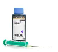 Tinta de Impresora de 100 ml de Color Azul fotográfico Compatible con los Cartuchos de Impresora Canon CLI-581 PB con Accesorios (no OEM) para Canon Pixma TS 8120, TS 8126, TS 8150, TS 8151, TS 8152
