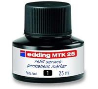 Tinta rotulador edding mtk25 con sistema capilar color negro frasco de 25 ml