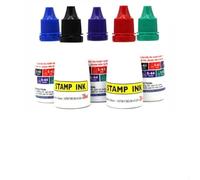 Tinta de repuesto autoentintable, botella de 25 cc de tinta de sello a base de agua para uso en oficina y manualidades, aplicación suave con diseño de punta controlada en varios colores (morado)