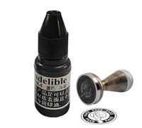 Tinta de sello negro, tinta resistente al color y de bajo olor para sellos | para sellos de tinta, tintas, telas de madera y papel