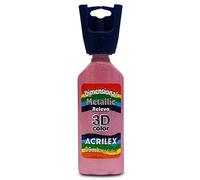 Tinta Dimensional Relieve 3D Color Metallic 35Ml Acrilex 554 ROSA