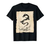 Tinta Dragón Zen Flow Japonés Sumi Art Camiseta