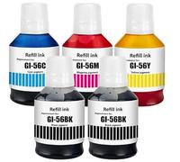 Tinta embotellada negra GI56 GI-56/tinta embotellada cian GI56 GI-56/tinta embotellada magenta GI56 GI-56/tinta embotellada amarilla GI56 GI-56, funciona para Canon MAXIFY GX7050/GX6050/GX5050/GX4050