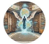 Tinta Fantasma 1000 Piezas Puzzle Fantasía Mágica Rompecabezas Redondo para Niños Adultos Regalos Originales Juegos De Puzzle Intelectual Desafío 1000pcs (67.5x67.5cm)