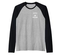 Tinta Mama Esqueleto Mano Rock Sign Bats Cool Tattoo Mom Camiseta Manga Raglan
