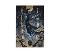 Tinta Ninja Lunar Cuadro en Lienzo, Guerreros japoneses Apartamento