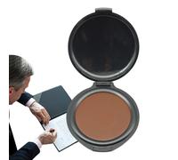 Tinta para huellas dactilares - Cojín portátil, encimera para suministros de notario, bloque de identificación de seguridad, marcador de huella de secado rápido, alfombra e
