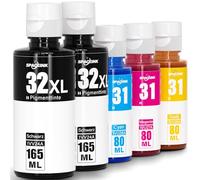 Tinta para Impresora 31 32XL Compatible con Impresoras HP Smart Tank Plus 555, Tinta 31 32 XL para Smart Tank 5105 5106 5107 5108 7005 7006 7605 7305 7306 455 515 519 530 530 558 559 570 655 670 750