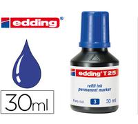 Tinta rotulador edding t-25 azul frasco de 30 ml